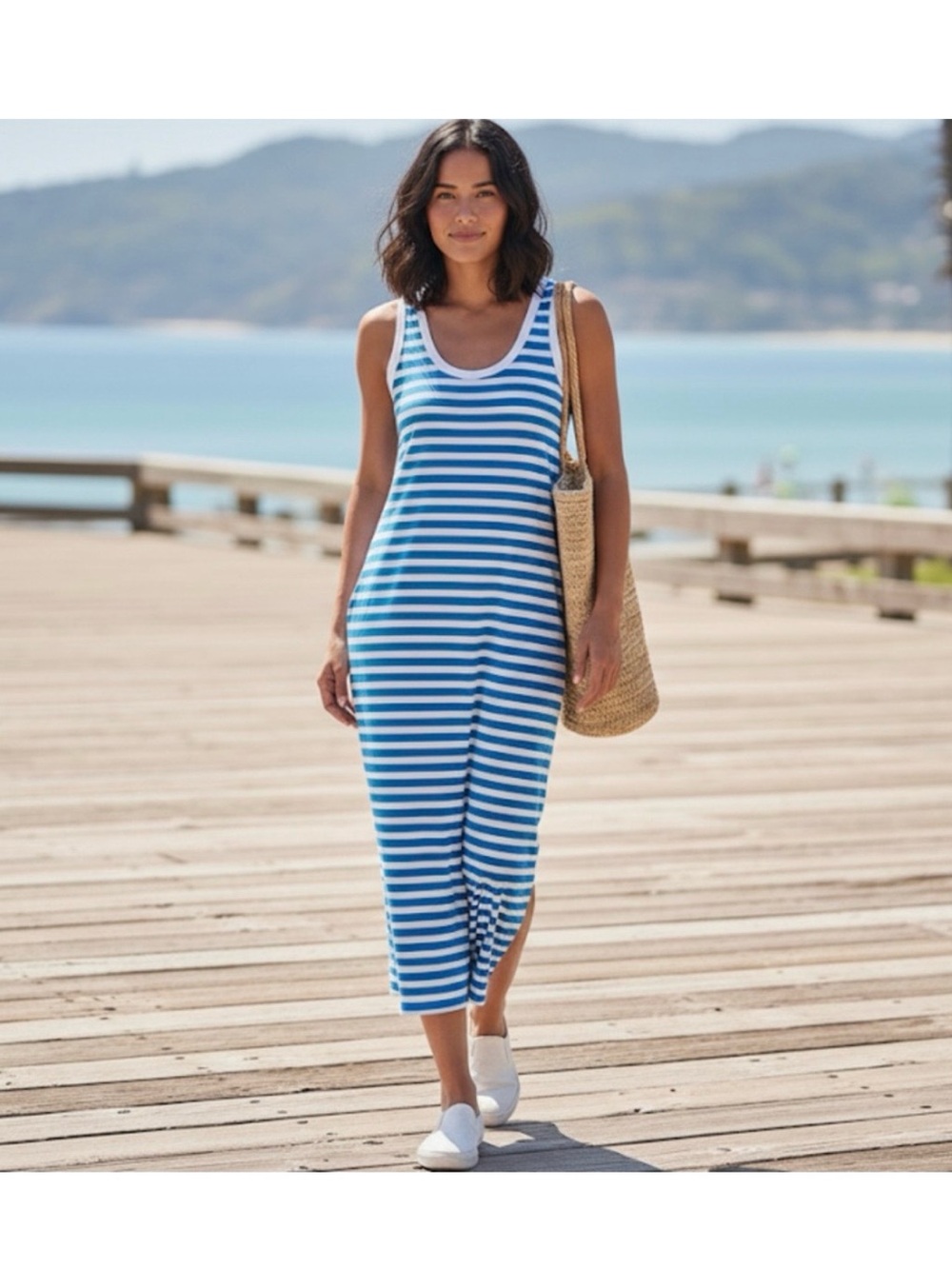 Pact Organic Softspun Tank Midi Dress